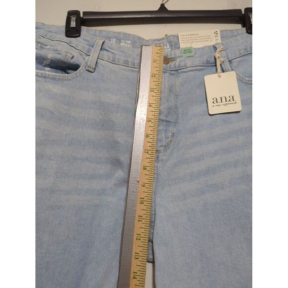 NWT a.n.a Womens Boyfriend Jeans Blue Dark Wash Mid Rise Stretch Relaxed Size 18 - Picture 7 of 9